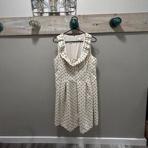 Harper Rose Ivory Textured Polka Dot Dress w/ pockets